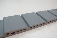 Grey Grooved Building Facade Panels 18mm Thickness Exterior Wall Materials